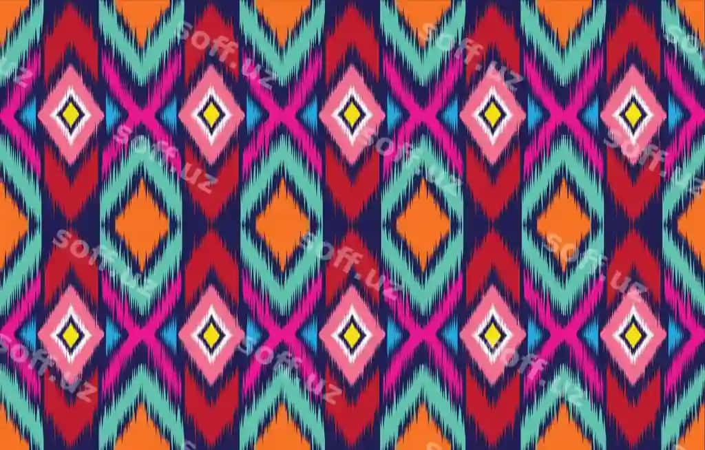 Chetları yo'q dekorativ boho qadimiy qo'lma-qirqan etnik naqsh etnik | Seamless decorative boho ancient hand drawn ethnic pattern ethnic