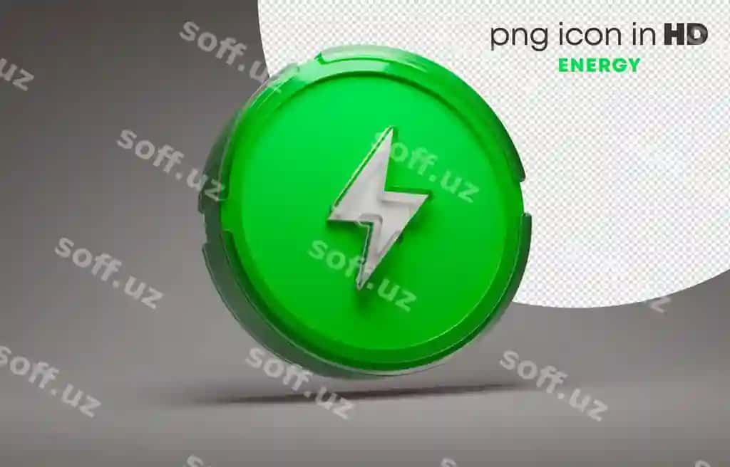 3-o'lchovli ikonka shaffof orqa fonda energiya o'ng | 3d icon with transparent background energy right