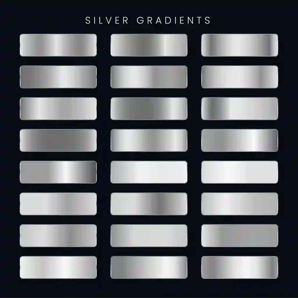 Kumush gradientlar to'plami | Silver gradients set