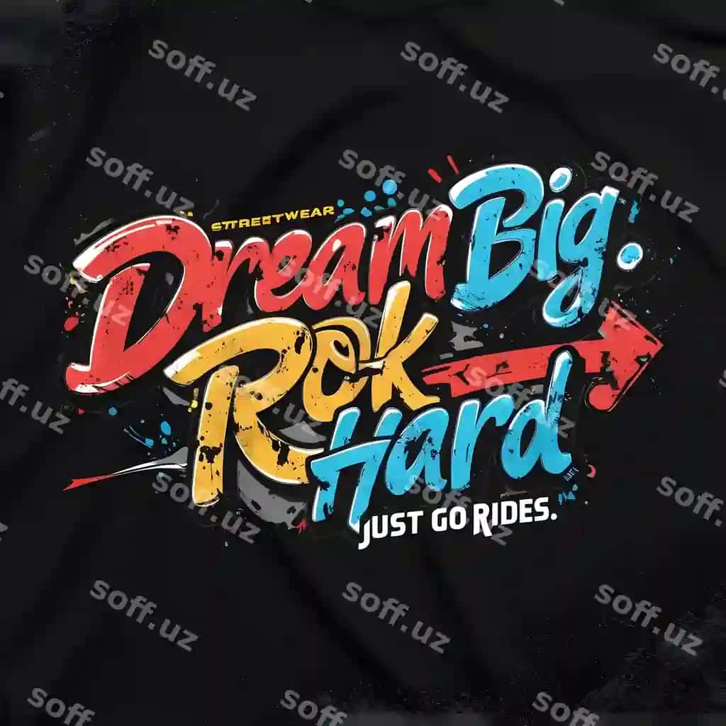 Katta arzimang, qiyinchilik bilan ishlangan futbolka dizayni | Big dream work hard tshirt design