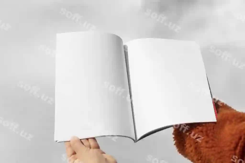 Magazin namunasi qol tutgan | Magazine mockup held hand
