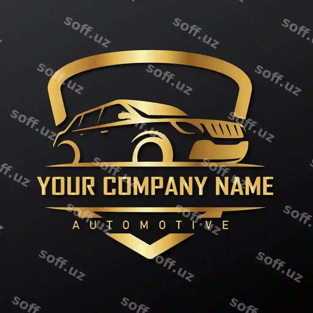 3d qolaltun rangli brend avtomobil logotipi avtomobil ta'mirlash xizmati logotipi | 3d golden color brand car logo car repair service logo
