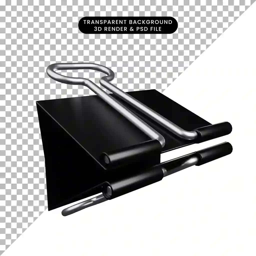 3D rasm qog'oz klip | 3d illustration paper clip