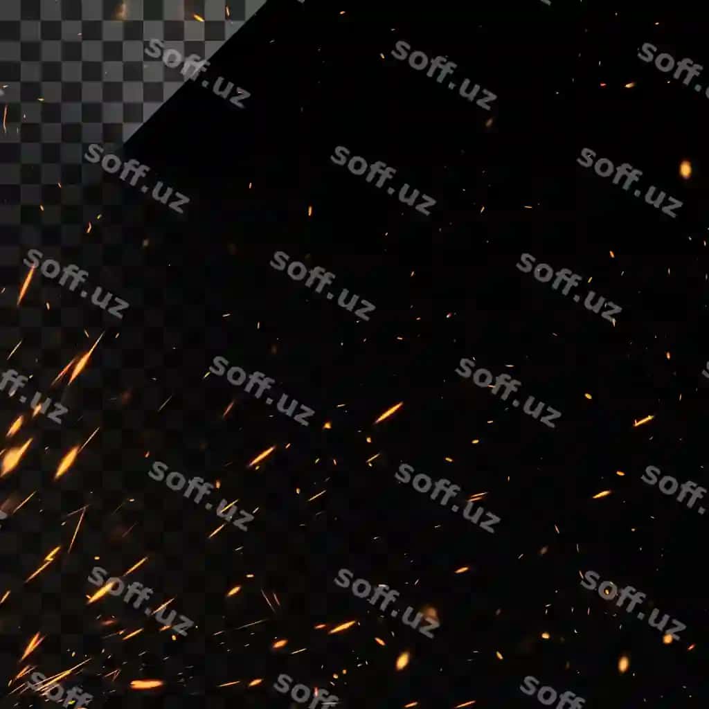 Odli chuqurlar yorqin zarralar | Fiery sparks glowing particles