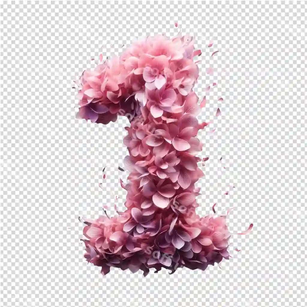 Izolyatsiya qilingan 3D raqami aniq png canva | Isolated 3d number clear png canva