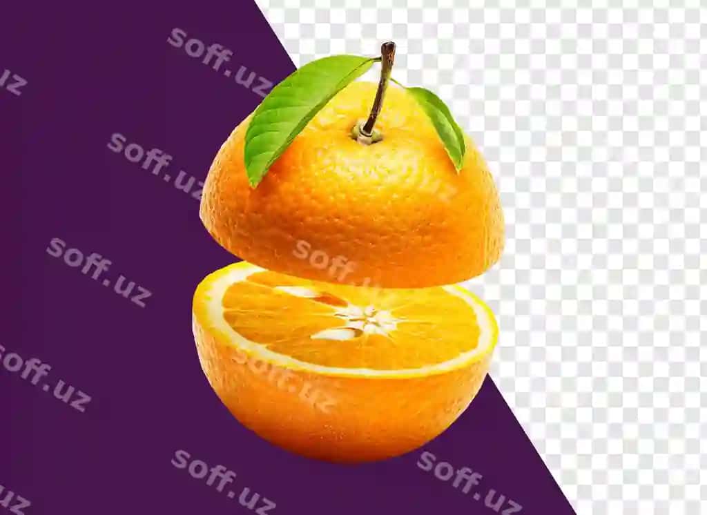 Yashil bargli apelsinni tasvirlang | Picture orange with green leaf it