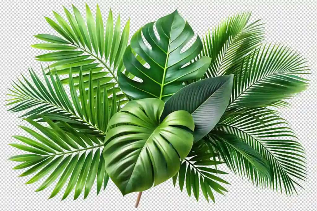 Tabiiy tropik yashil barglar jannat | Natural tropical green leaves paradise
