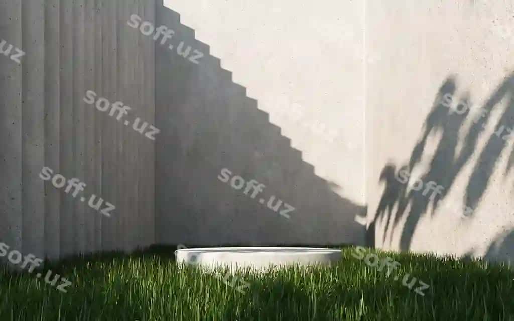 3d podium orqa fonda stoyka platforma tabiiy yashil chaman konsepsiya yashil shahar | 3d podium background stand platform natural green grass concept green city