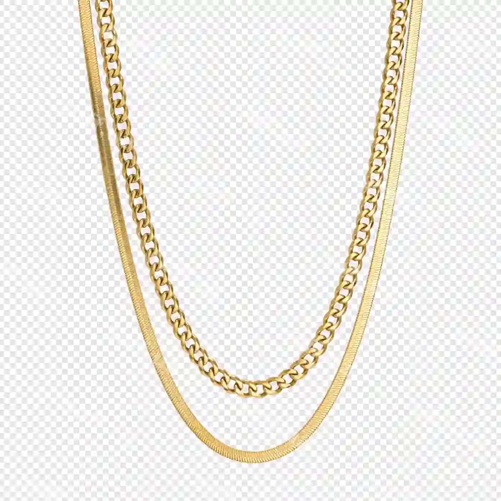 Elegant qatlamli oltin marjonlarni | Elegant layered gold necklace