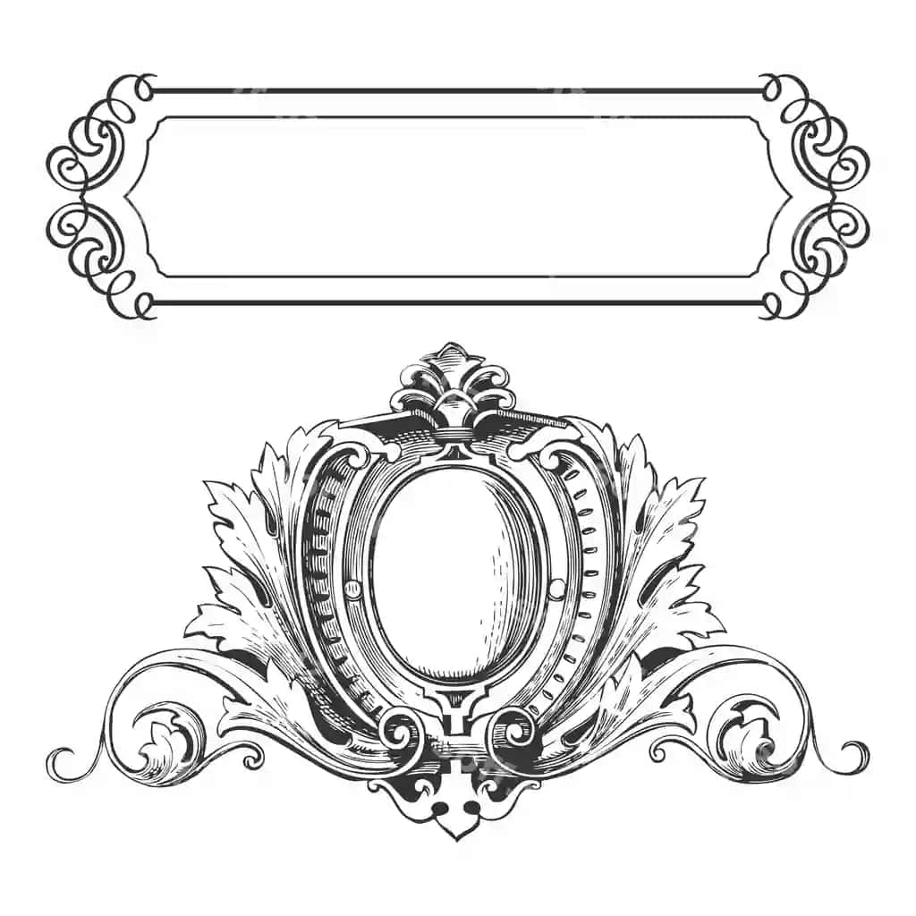 Bezatilgan eski ramka | Ornate vintage frame