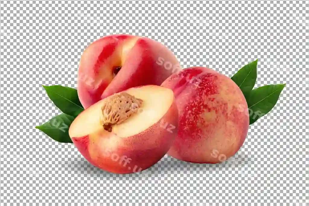 Yangi oʻrga nektarin mevasi ajraltirilgan | Ripe fresh nectarine fruit isolated