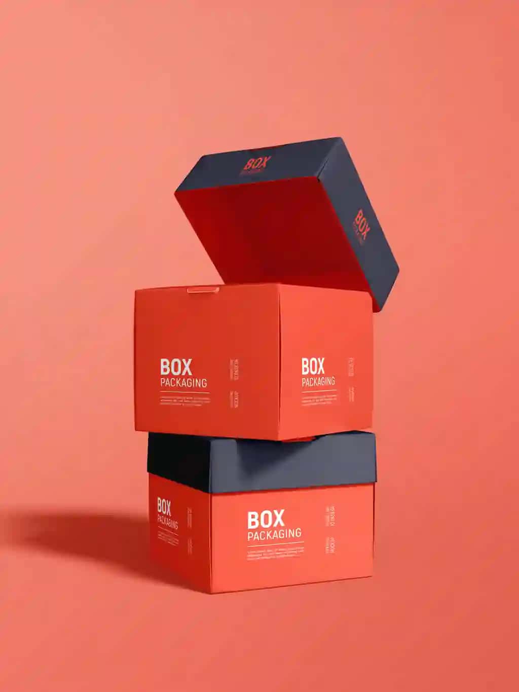 Qog'oz mahsulot yetkazib berish qutisi brendi maketi | Paper product delivery box branding mockup