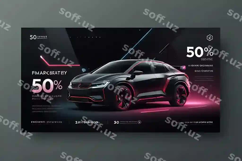 Mashina Black Friday super chegirmali sotuv kvadrat flyer dizayni | Car black friday super discount sale square flyer design