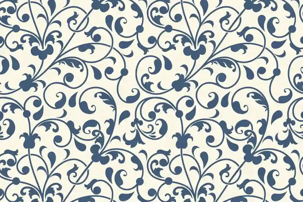 Nafis aylana gulli gullab-yashnashi uzluksiz takrorlanadi | Elegant swirls floral flourishes seamless repeat