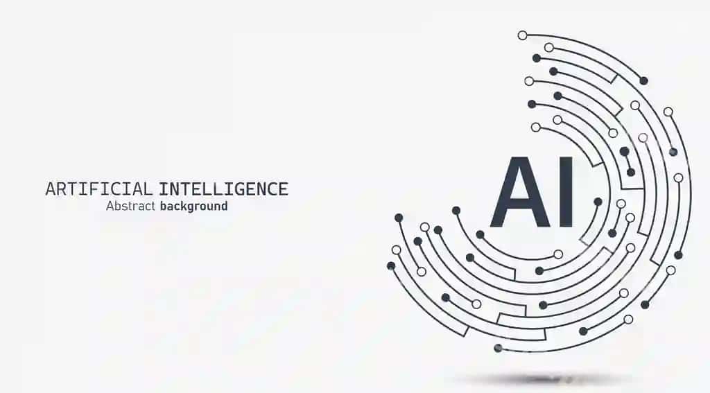 Sun'iy intellekt mavhum fon futuristik hitech uslubi | Artificial intelligence abstract background futuristic hitech style
