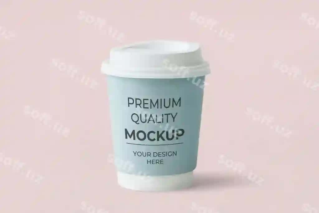 Ko'k qog'oz kofe stakichi | Blue paper coffee cup 2