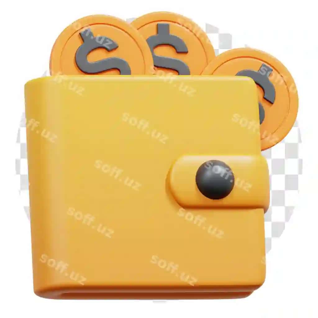 3d rendering hamlovchik 3d ikonka shaffof fon | 3d rendering wallet 3d icon transparent background