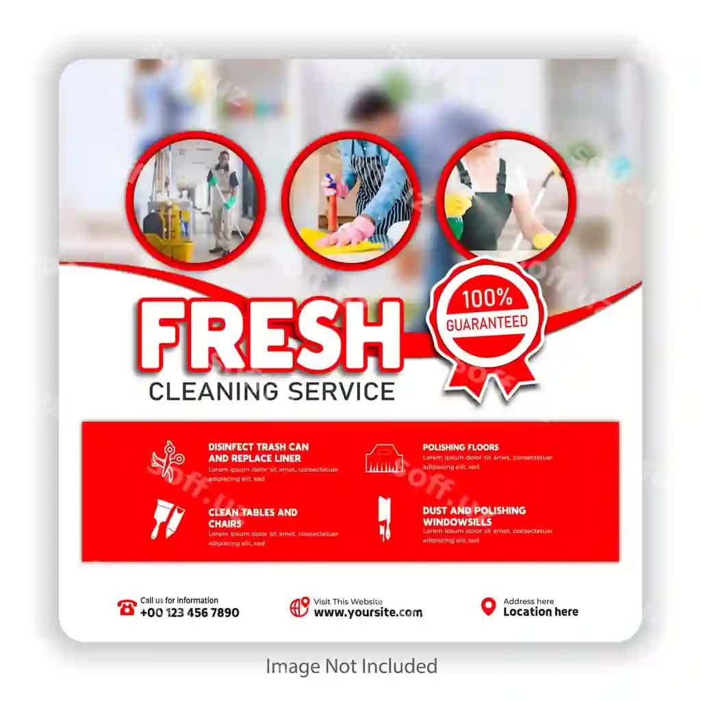 Ijodiy tozalash xizmati varaqasi | Creative cleaning service flyer