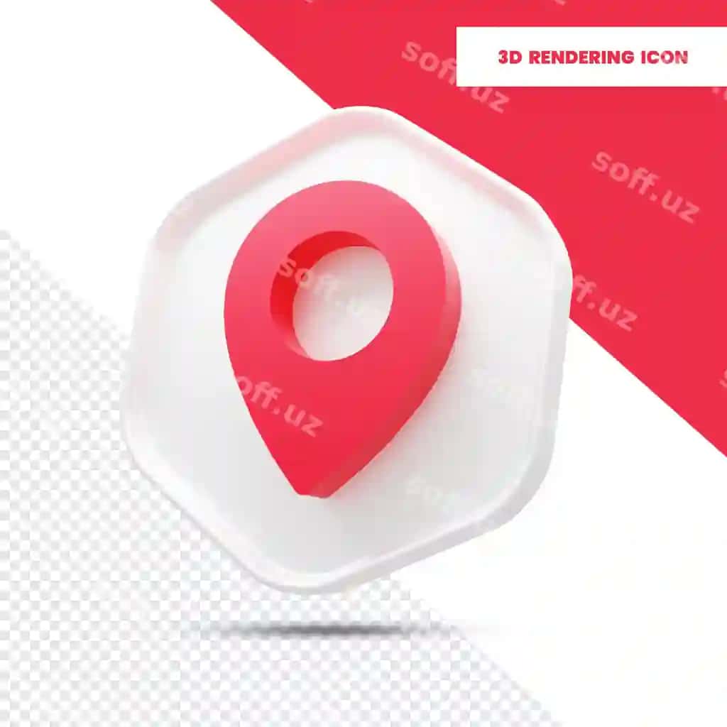 3D joylashuvni ko'rsatish belgisi | 3d location rendering icon