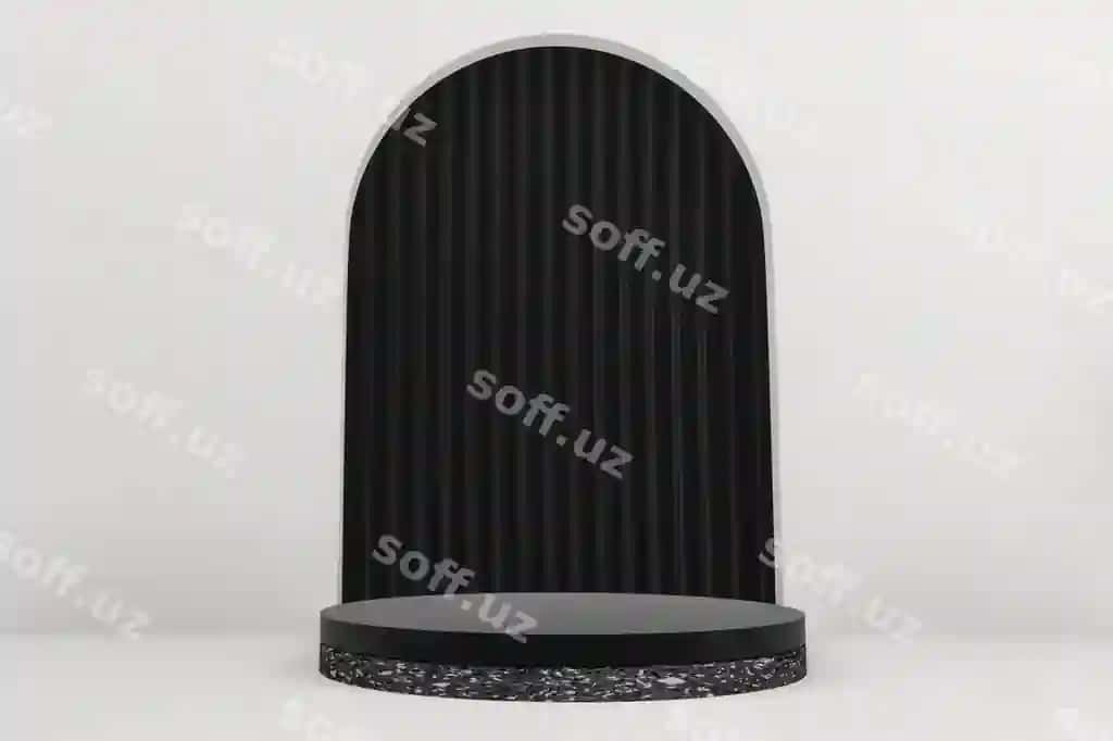 Qora granit podium foni minimal dizayn | Black granite podium background minimal design