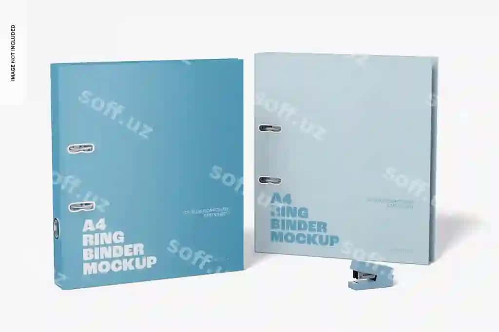 A4 halqali qo'llanmalar namunasi | A4 ring binders mockup