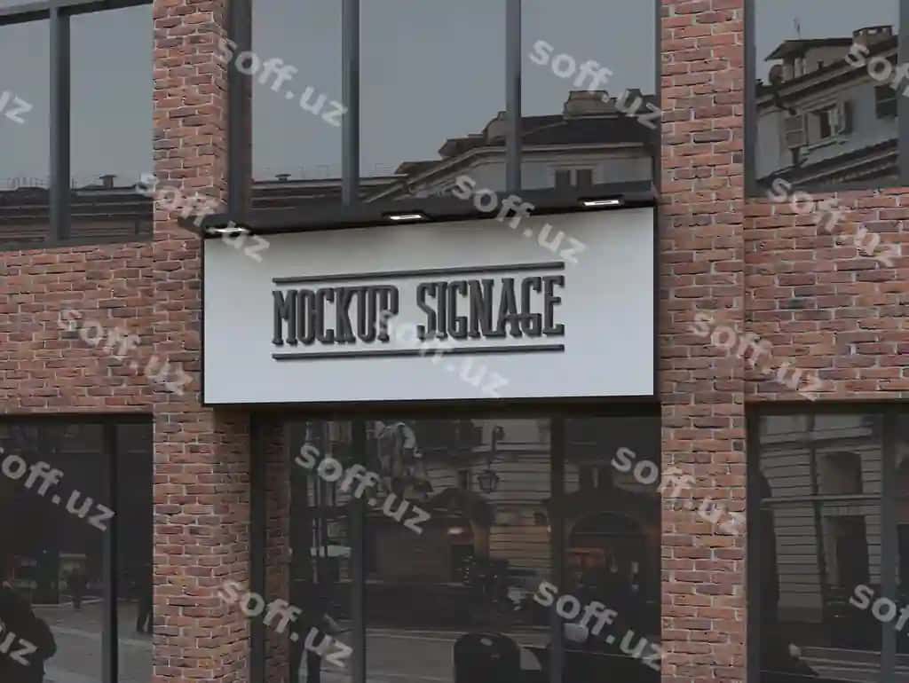 Doʻkon tabela namuna dizayni | Store signboard mock up design
