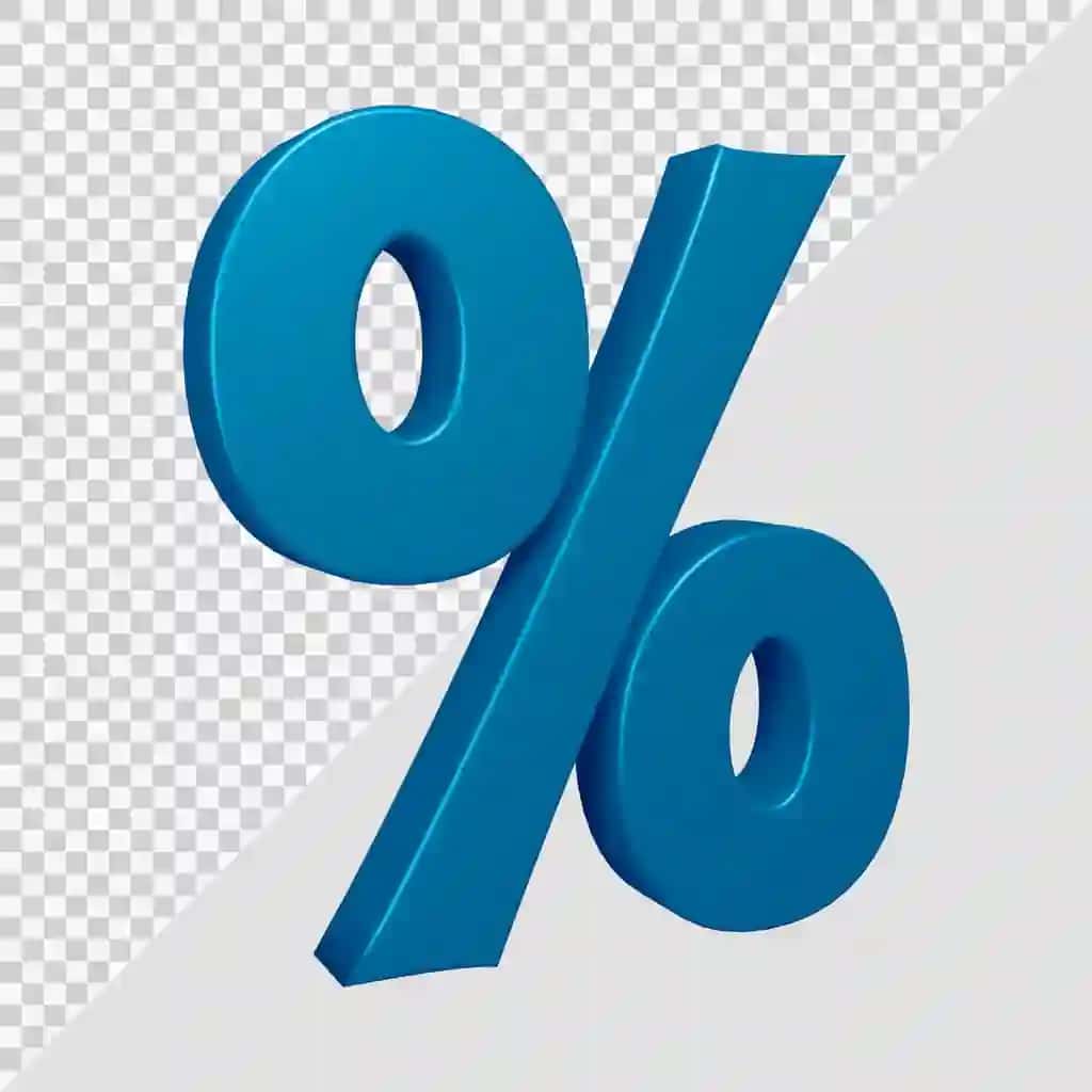 3D renderlash foiz belgisi | 3d rendering percent symbol
