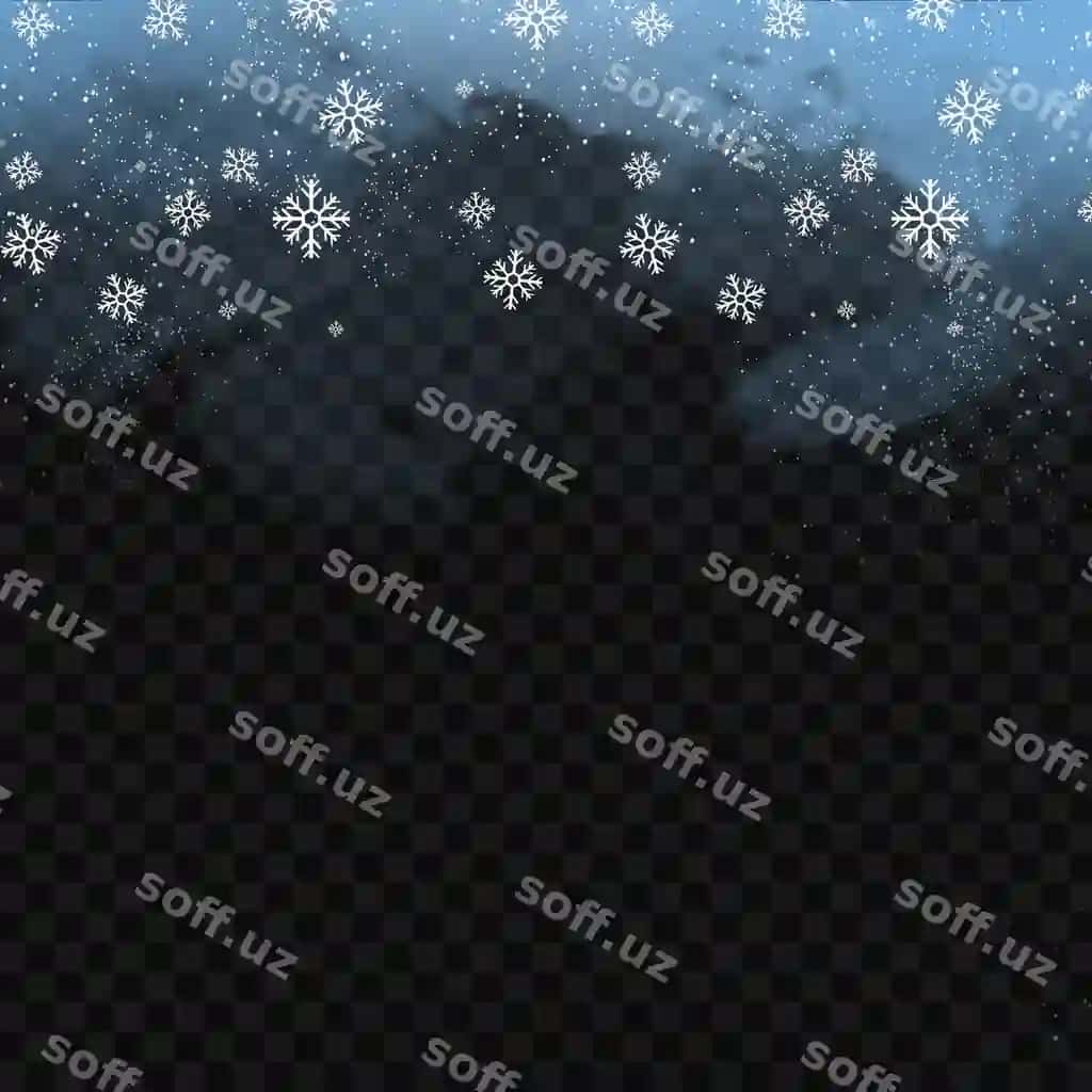 Tushuvchi qor mehrobchalari chempirlamoq | Falling snowflakes frame