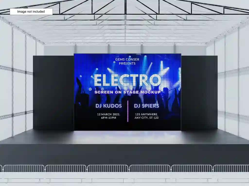 Sahna led ekran maketi | Stage led screen mockup