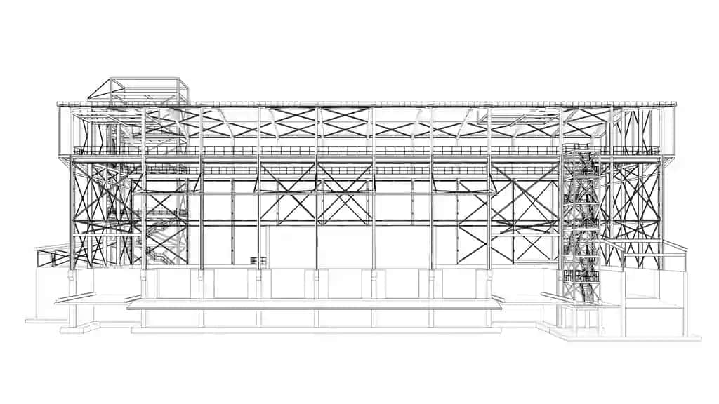 3D illyustratsiya qurilish tuzilishi | 3d illustration building structure