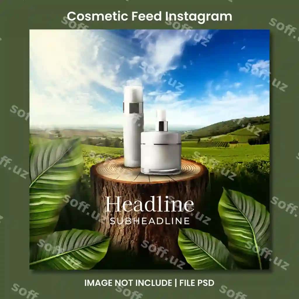Kosmetik shablon Instagram tarqatmasi | Cosmetic template feed instagram