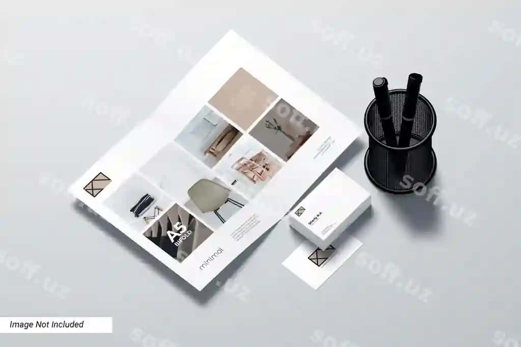Brend qog'ozlar komplekti namunasi | Branding stationery set mockup
