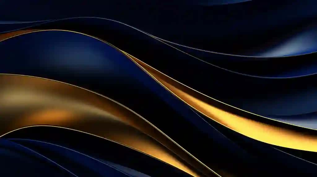 To'q ko'k oltin uchburchak shakllar bilan mavhum geometrik fon | Abstract geometric background with dark blue gold triangular shapes