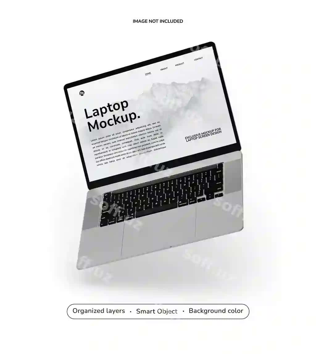 Laptop uchun veb-sayt maketi shablon | Laptop website mockup template