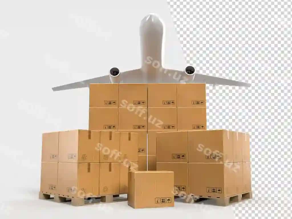 Yuk tashish logistik xizmati yig'ilgan qog'ozli karton | Cargo shipping transportation logistic service stacked cardboard