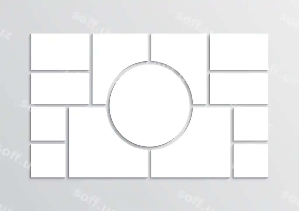 Kayfiyat taxtasi maketining foto kollaji shabloni panjara vektor illyustratsiyasi | Moodboard layout photo collage template grid vector illustration