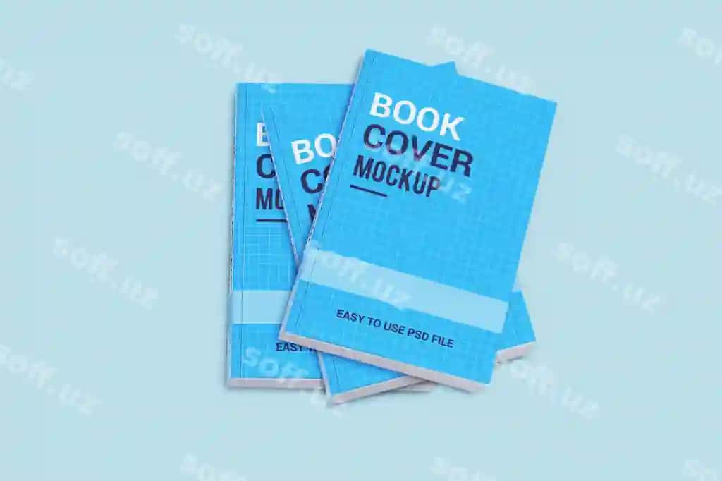 Kitob muqovasi maketi shabloni | Book cover mockup template