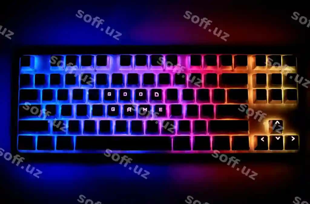 Klaviatura soʻz bilan yaxshi oʻyin konsepsiyasi kompyuter oʻyin oʻyinchilari | Keyboard with word good game concept computer game players