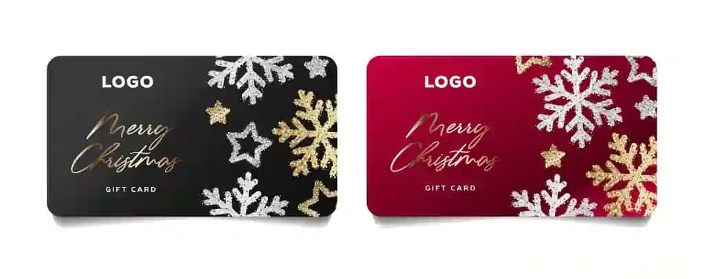 Yorqin illyustratsiyali qor parchalari bilan yangi yil tabriknomalarini o'rnating | Set greeting cards christmas new year with shiny illustration snowflakes