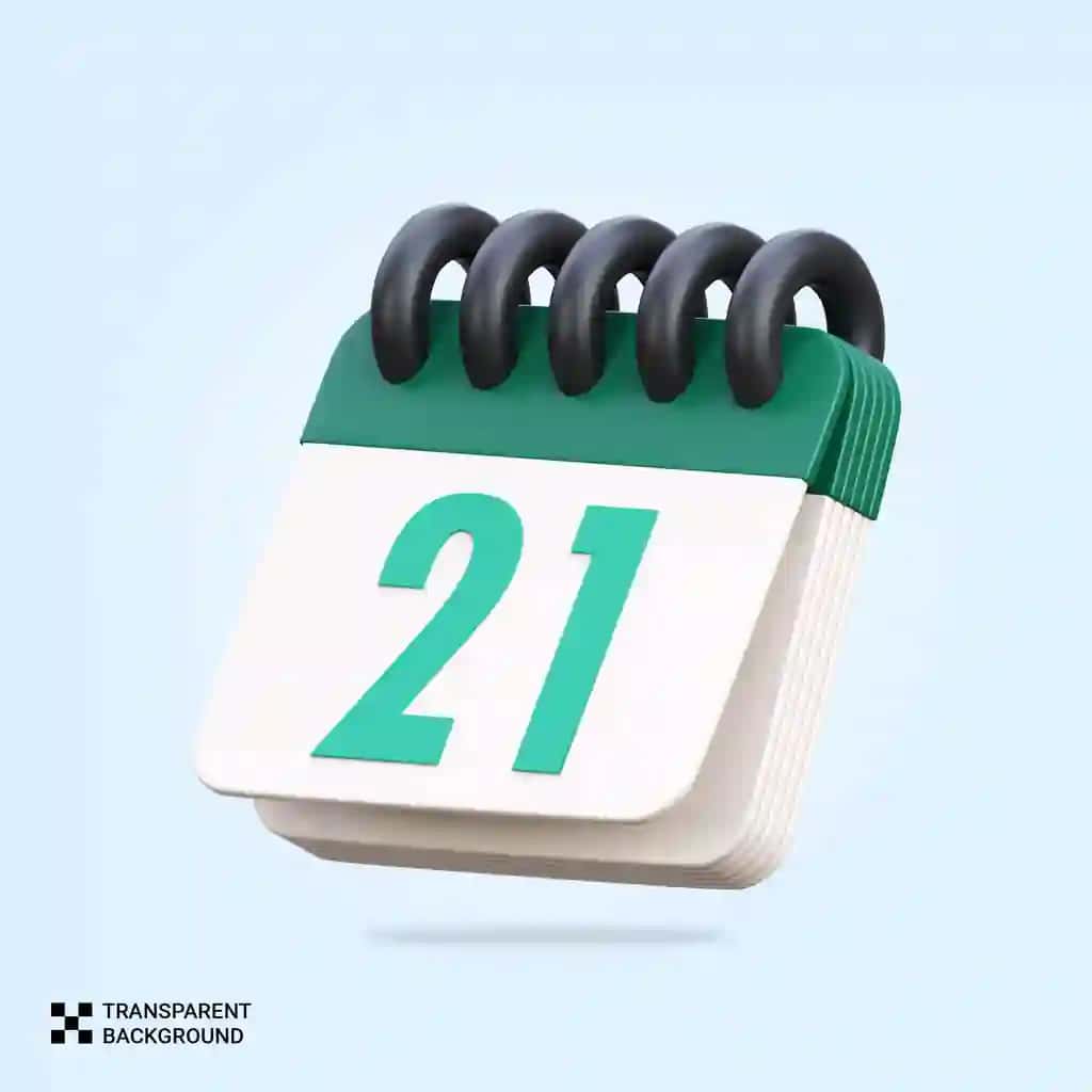 Psd 3d render kalendar belgisi | Psd 3d render calendar icon