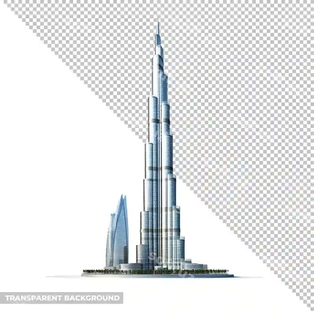 Dubai skyline PSD izolyatlangan, fonli | Psd dubai skyline isolated without background