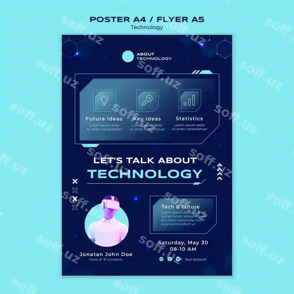 Texnologiya shablon dizayni | Technology template design