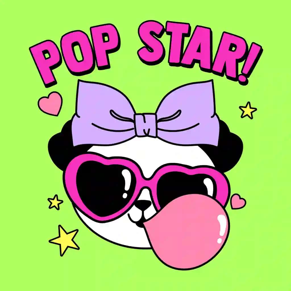 Boshini egib turgan panda ayiq qahramoni | Cartoon panda bear character with bow her head