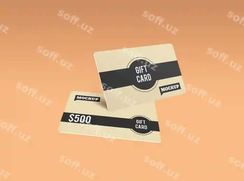 Sovg'a kartasi maket dizayni izolyatsiya qilingan | Gift card mockup design isolated