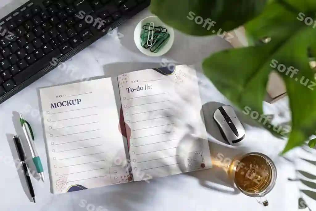 Mehnat kuni kartochka namuna dizayni qog'ozlar bilan | Labor day card mock up design with stationery
