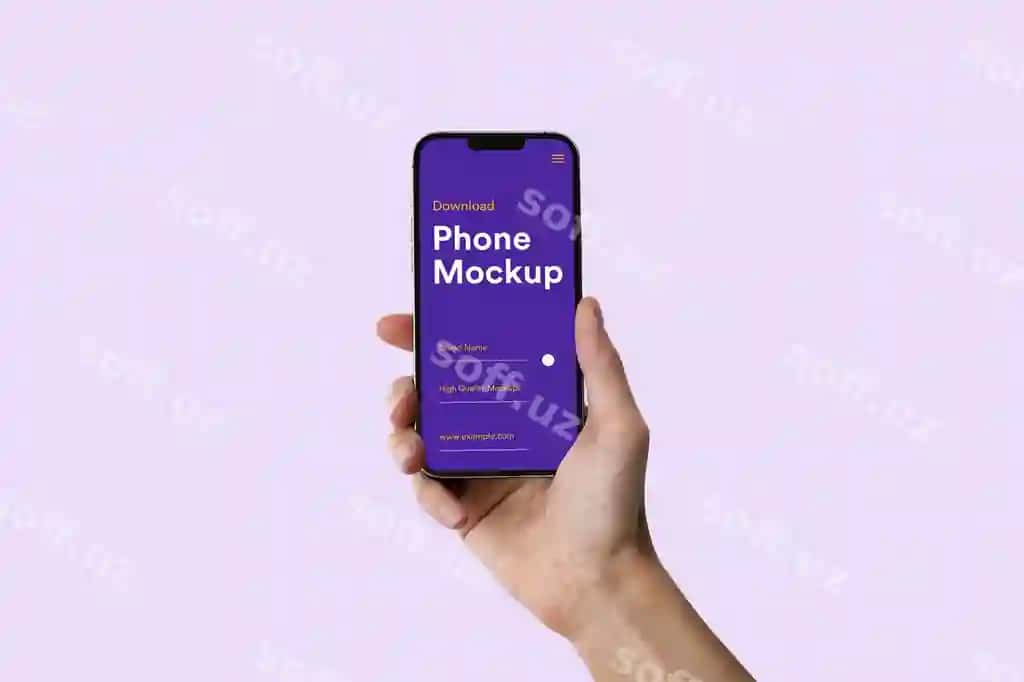 Telefonni tutgan qol mockup | Hand holding phone mockup