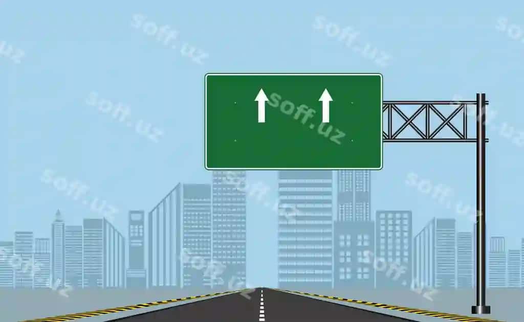 Avtomagistral yo'lidagi yashil doskali belgilari | Road highway signs green board road