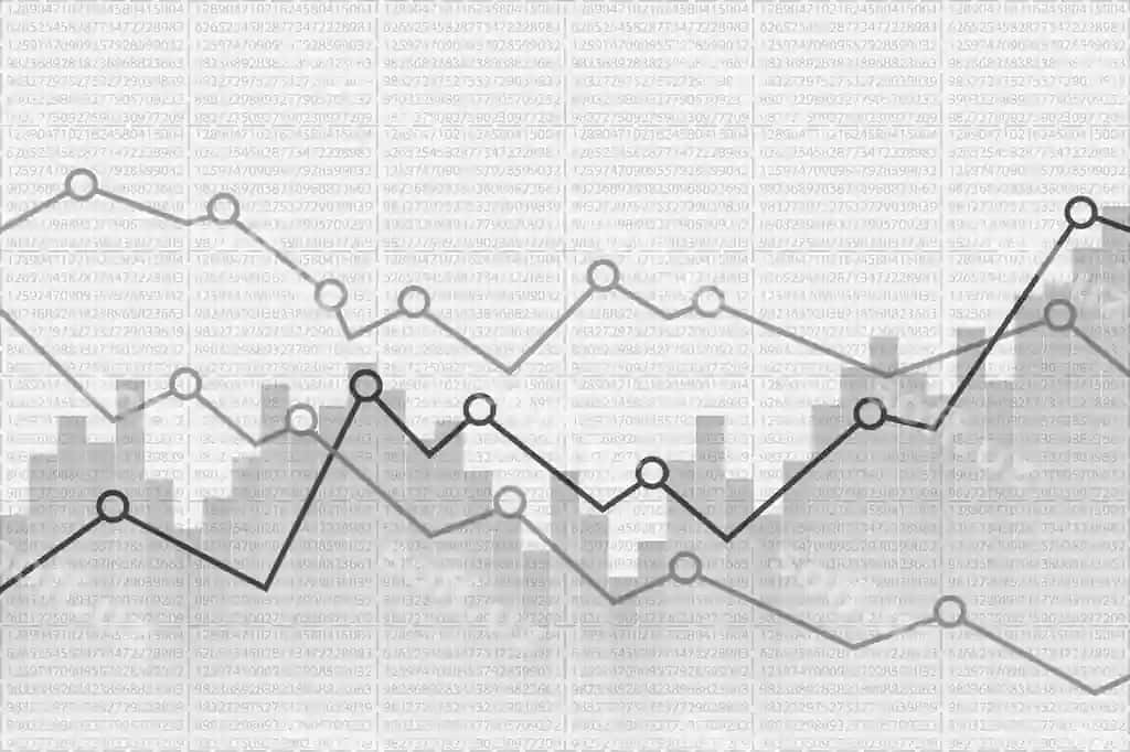 Abstrakt moliyaviy grafik fon vektor illyustratsiyasi | Abstract financial graph background vector illustration