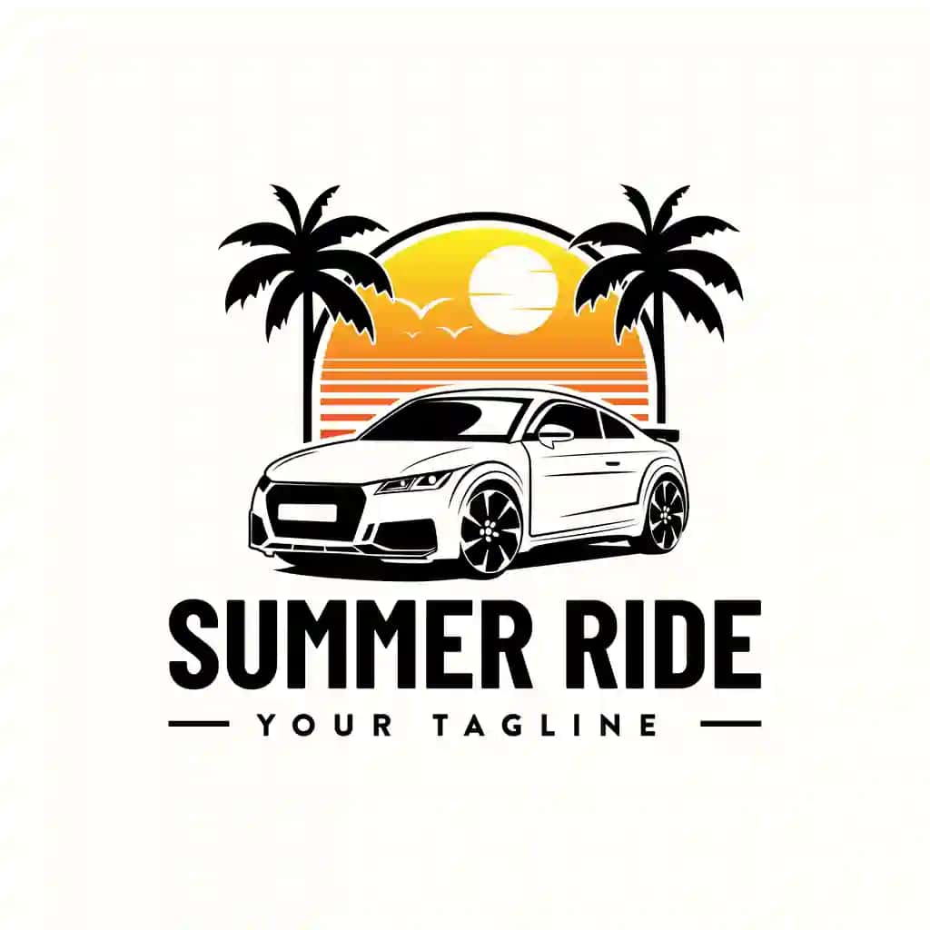 Yozgi sayohat logotipi dizayni yozgi kasb logotipi dizayn shabloni | Summer travel logo design summer vocation logo design template