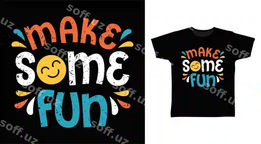 Yarat bir nechta ko'ngilochar tipografiyali futbolka dizaynlari | Make some fun typography tshirt designs